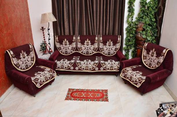 Multitex Cotton Floral 3+2 Seater Sofa Cover