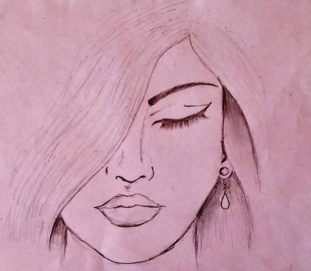 Pencil Sketch Poster Paper Print