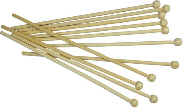 Uniqon (Pack Of 50 Pcs) Round Balls Wooden Disposable Beverage Stirrer Sticks (20 CM Size) Drink, Cocktail, Coffee/Tea Stirrer For Bar, Coffee Shops, Restaurants And Cafeterias Wooden 20 cm Stirrer