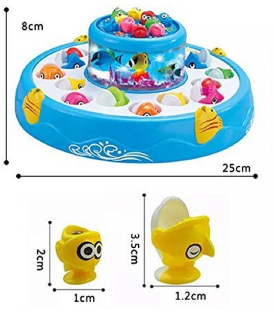 Tenmar Musical Fish Catching Game Big with 26 Fishes, 4 Pods & 3D Lights-399