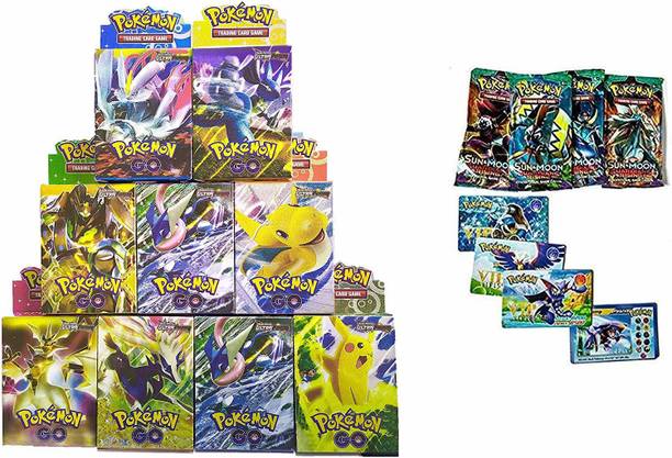 क्रेजीबुय Pokemon GX Trading Cards Game with VIP Cards for Kids (9 Packs)