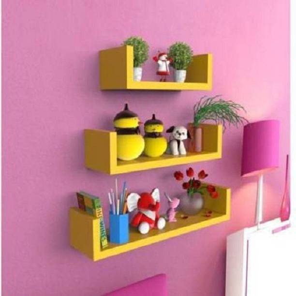 all crafts art U rack wall shelf Solid Wood Display Unit