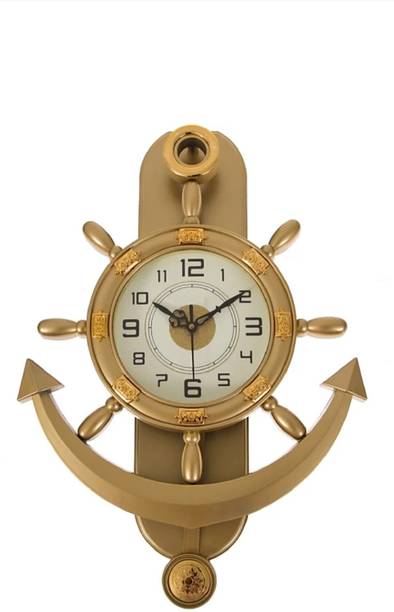 A&A Plaza Pendulum Wall Clock Analog 36 cm X 32 cm Wall Clock