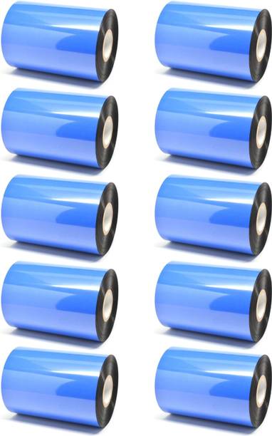 tudko 110 mm X 300 Meters, (WAX Ribbon) Thermal Transfer Barcode Ribbon, Set of 10 Ribbon Roll, Print on Paper Label
