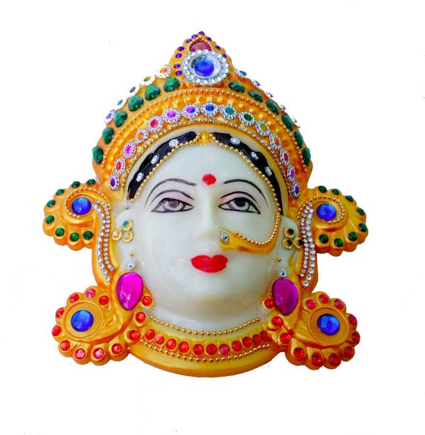 Sri chakra Goddess Lakshmi/Laxmi Face Decorative Showpiece  -  19.5 cm
