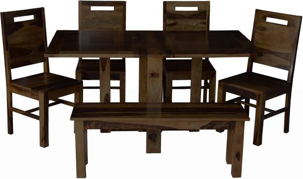 Angel Furniture Sheesham Wood Solid Wood 6 Seater Dining Set