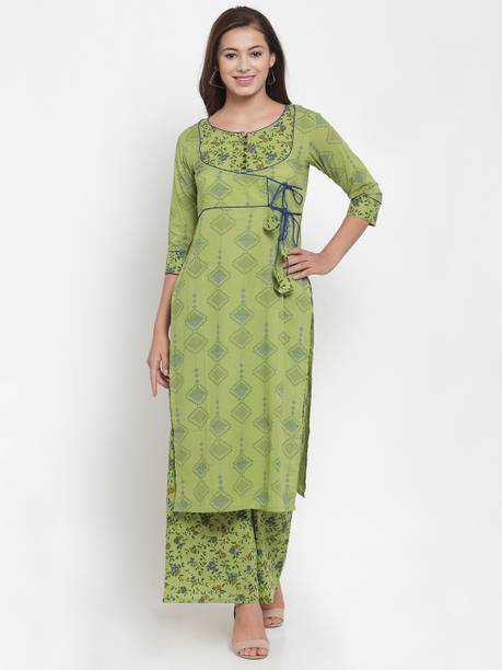 Floral Print Pure Cotton Straight Kurta for Women