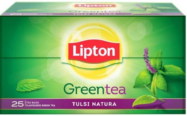Lipton TULSI NATURA GREEN TEA (1*25 TEA BAGS) BOX Tulsi Green Tea Bags Box