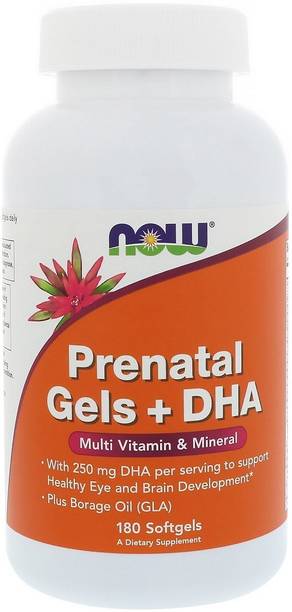 Now Foods Prenatal Gels + DHA, 180 Softgels