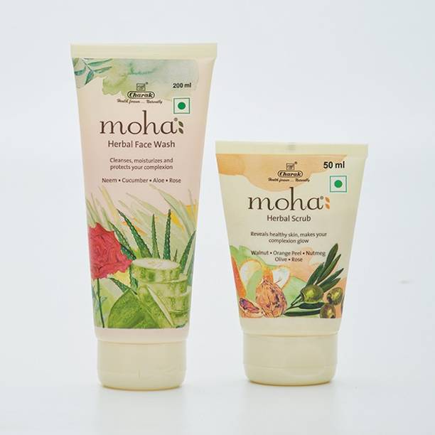 Moha HERBAL FACEWASH 200ML+ HERBAL SCRUB 50ML