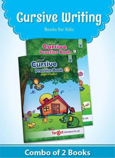 Nurture English Cursive Alphabet Practice Books For Kids | 5 To 8 Year Old | Practice Writing Capital And Small Letters For Children | Book A And B - Set Of 2 Books
