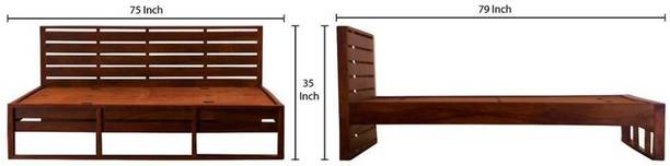 pipercrafts Solid Wood King Bed
