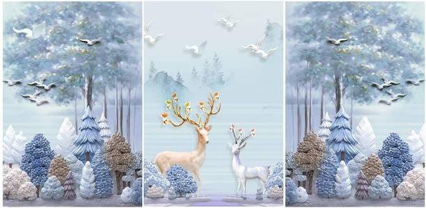 RANGOLI 3D MDF 1213 Digital Reprint 18 inch x 12 inch Painting