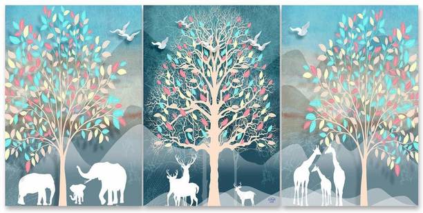 RANGOLI 3D MDF 1233 Digital Reprint 18 inch x 12 inch Painting