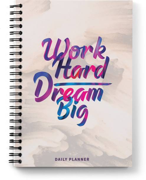 Scribpal Undated Daily planner and journal; Organiser diary to manage your task, to do list, meetings, calls and your wellness with health habit tracker; Laminated hard cover; A5 Planner Ruled 200 Pages