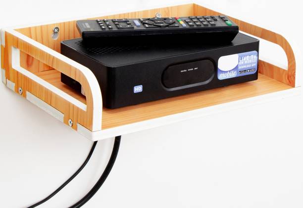 WORA Set Top Box Holder Wall Organizer Particle Board Wall Shelf