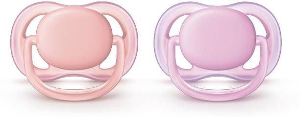 Philips Avent Ultra Air Pacifier for Girl, 6-18 Months, Pink, 2 Pack Soother