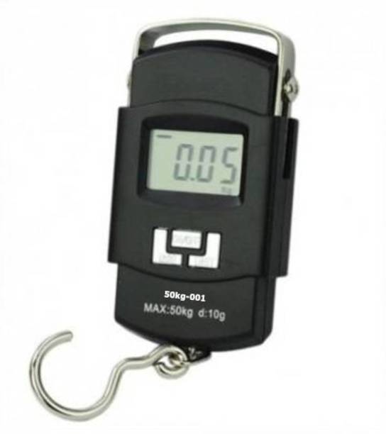 फैडमैन 50 kg Digital Electronic Portable Fishing Hook Type Digital LED Screen Luggage Weighing Scale, 50 kg (Black) (Colour May Vary) वेइंग स्केल