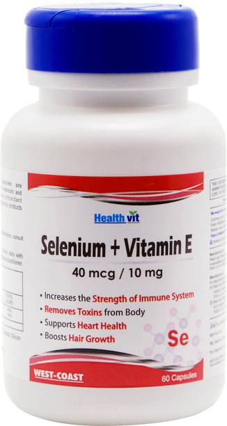 HealthVit Selenium 40 mcg + Vitamin E 10 mg – 60 Capsules