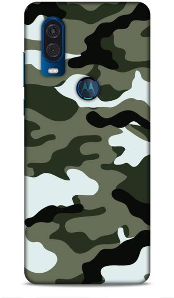 MAPPLE Back Cover for Motorola Moto One Vision (Military Color)