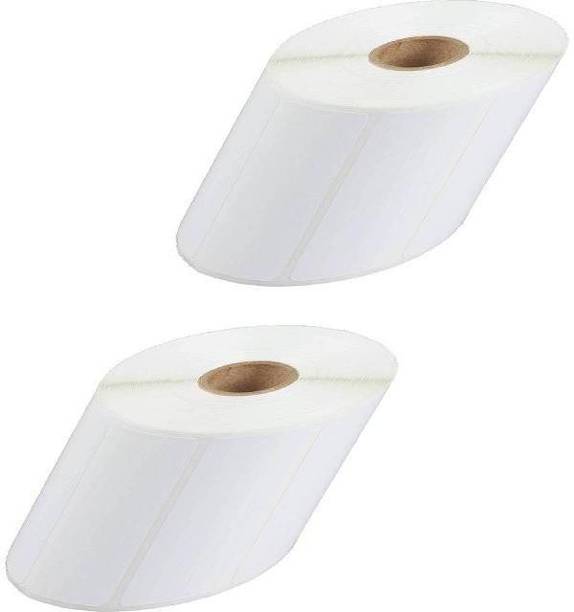 youlogic 40MMX20MM Barcode Label 1''up Thermal Paper Label (White) 1ROLL 2000 LABELS Pack of 2 Roll thermal Paper Label