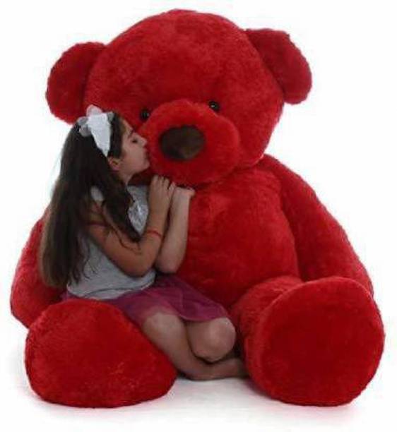 TRUELOVER 5 feet Life Size Huggable, Cute, Stuffed Cotton Teddy Bear for Kids (5 ft, Red)  - 60 inch