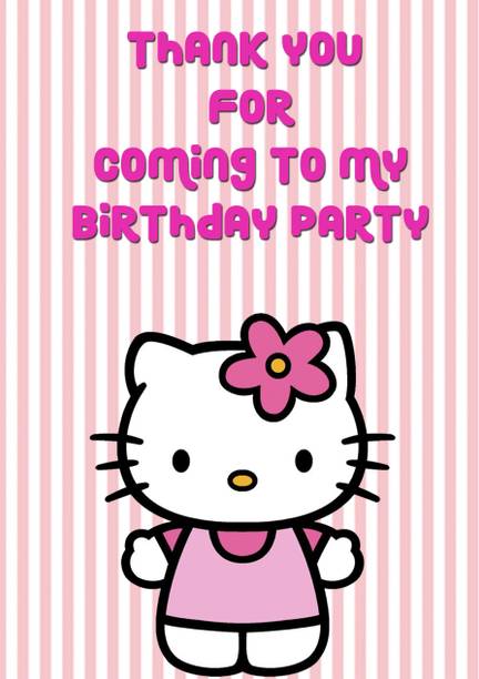 FUNCART Hello Kitty Thank You Invitation Card