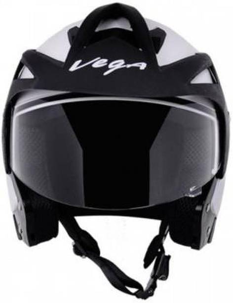 VEGA Crux OF (Open Face) Motorbike Helmet (White) Motorsports Helmet