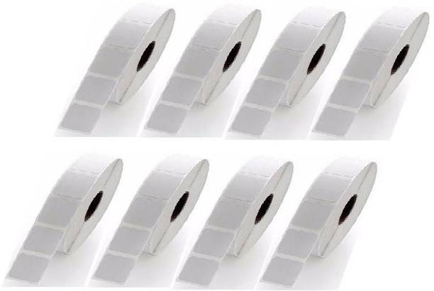 youlogic 38MMX25MM Barcode Label 1''up Self-adhesive Paper Label (White) 1ROLL 2000 LABELS Pack of 8 Roll self-adhesive Paper Label