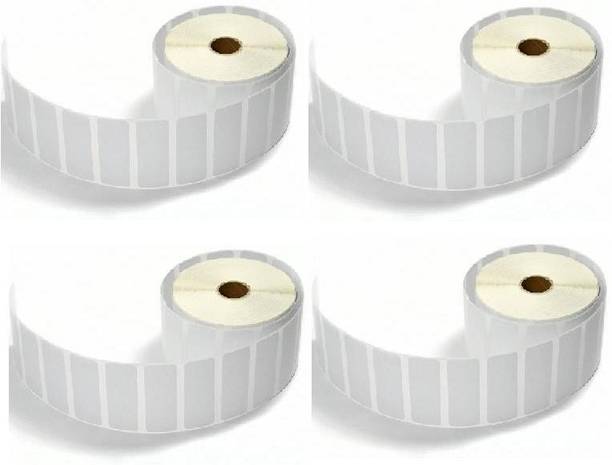 youlogic 40MMX20MM Barcode Label 1''up Direct Thermal Paper Label (White) 1ROLL 2000 LABELS Pack of 4 Roll Thermal Paper Label