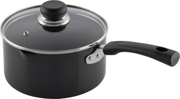 Vinod Cookware Hard Anodised Sauce Pan With Glass Lid, ...