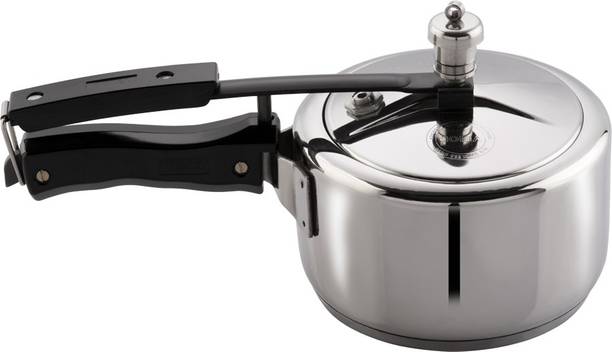 VINOD Sandwich Bottom Stainless Steel Induction Friendly Inner Lid Pressure Cooker 2 L Inner Lid Induction Bottom Pressure Cooker
