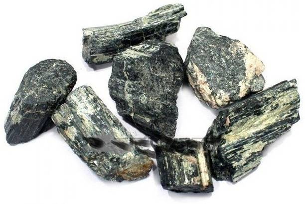 Jewelswonder Original & Natural Black Tourmaline Raw Rough 100g Pack With JGL Lab Certified Decorative Showpiece  -  2 cm