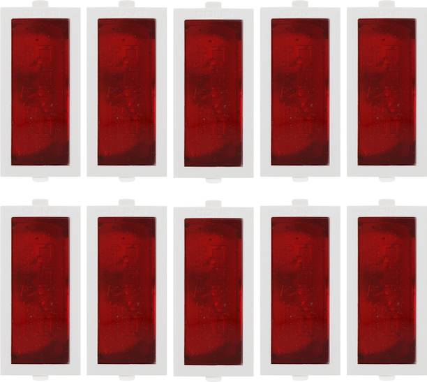 CONA 9326 Status Neon Indicator Socket White (Pack of 10)|Module Neon Socket|White Module Socket|Electrical Socket|Red indicator Socket|Universal Socket|Neon Socket|Socket For Home Office Shop Wall Plate