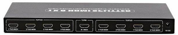techut 8 PORT HDMI SPLITTER (1IN-8OUT) Full HD 1080P HDMI 1.4 Splitter Media Streaming Device