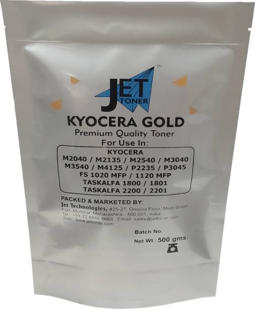 JET TONER KYOCERA POWDER COMPATIBLE FOR M2040 / M2135 / M2540 / M3040 / 3540 / M4125 / P2235 / P3045 / FS 1020 MFP / 1120 MFP / TASKALFA 1800 / 1801 / TASKALFA 2200 / 2201 PRINTERS Black Ink Toner Powder