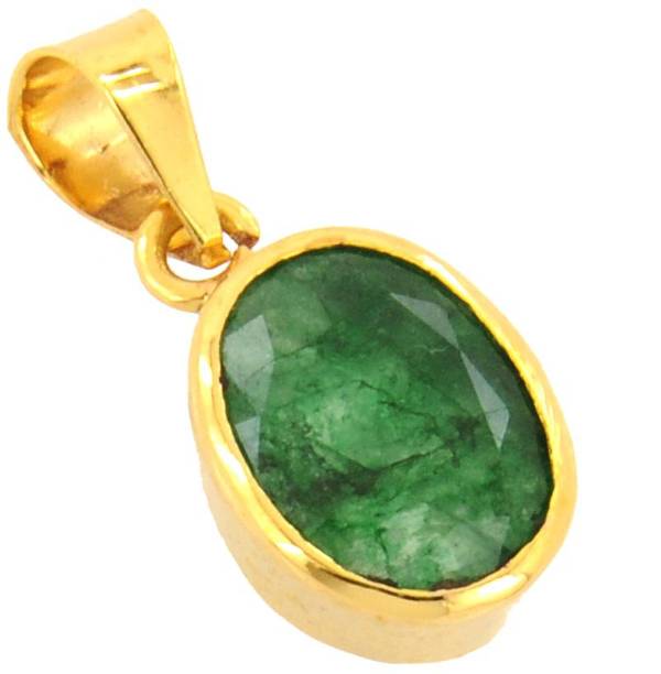 Gems Jewels Online Certified Natural Colombian Emerald – Panna Pendent Copper Emerald Stone Pendant