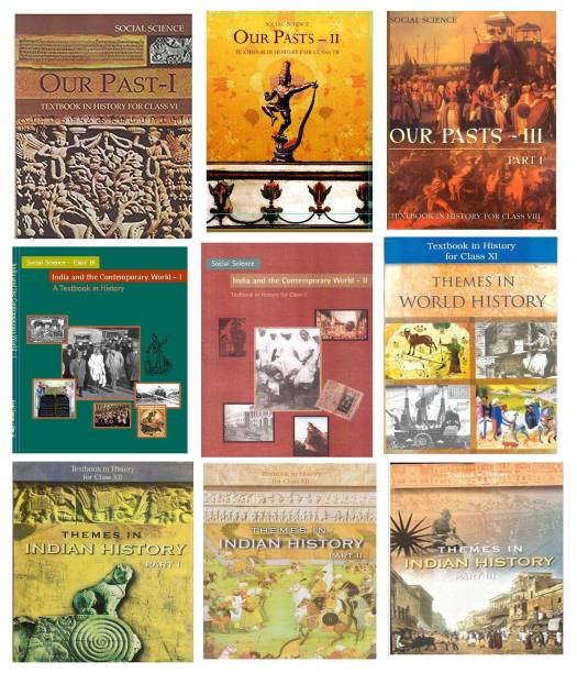 " New NCERT Textbook History Combo Set 6th To 12th English Medium (9 Booklets)"
