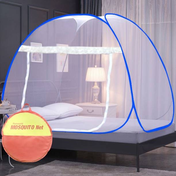 pamworld Polyester Adults Washable foldable double bed Mosquito Net