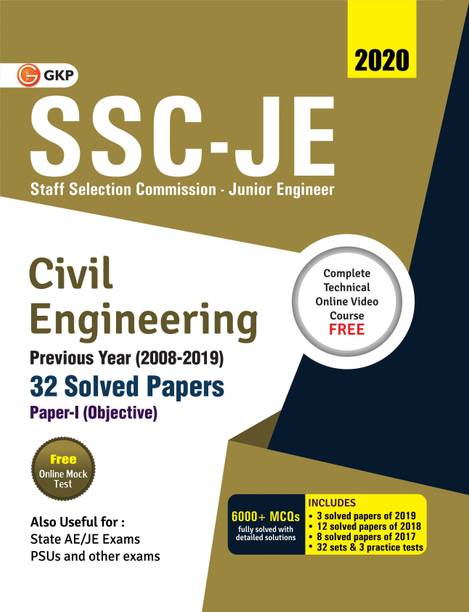 SSC 2021 : Junior Engineers Paper I - Civil Engineering - 37 Previous Years Solved Papers (2008-20)