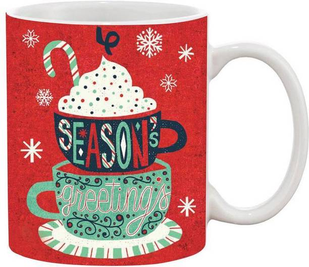 Flipkart SmartBuy Christmas Seasons Greetings Ceramic Coffee Mug