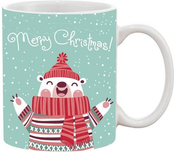 Flipkart SmartBuy Merry Christmas Gift Bear Ceramic Coffee Mug