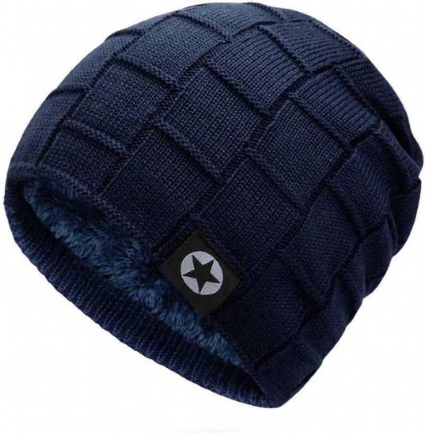 Frackson Solid, Checkered Beanie Cap
