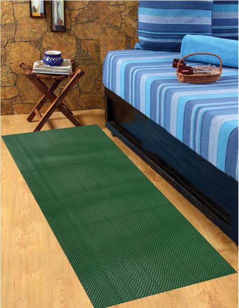 KUBER INDUSTRIES Green PVC Runner