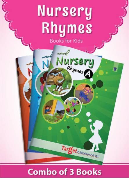 Nurture English Popular Nursery Rhymes Books For Kids | 2 To 5 Year Old Babies | Short Poems With Colourful Pictures For Preschool And Kindergarten Children | Set Of 3 Books With 78 LKG And UKG Rhymes