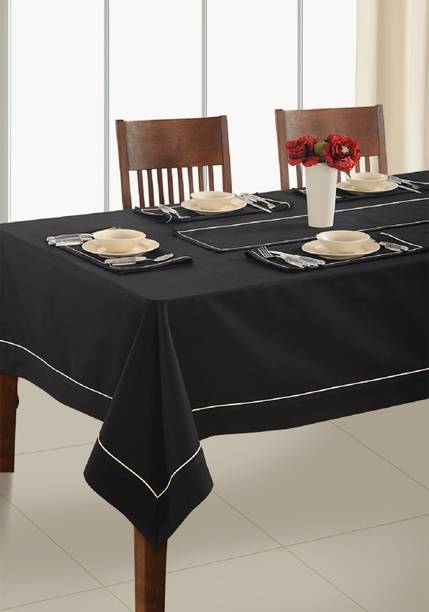 SWAYAM Cotton 4 Seater Solid Table Cover