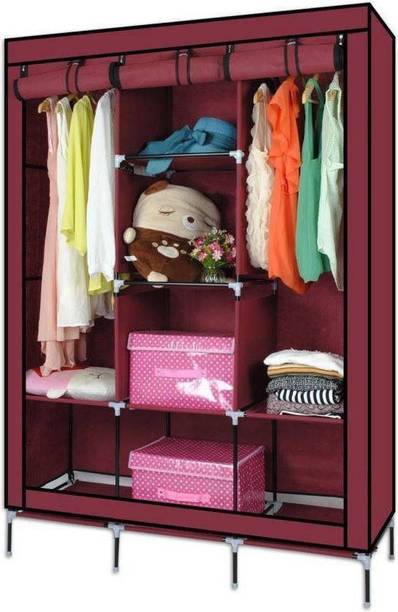 MEZIRE 6 + 2 Shelves 3 Door 88130 PP Collapsible Wardrobe