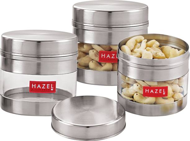 HAZEL Stainless Steel Transparent See Through Container  - 350 स्टील ग्रोसरी कंटेनर