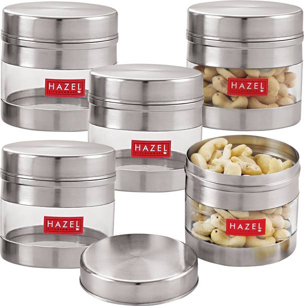 HAZEL Stainless Steel Transparent See Through Container  - 350 स्टील ग्रोसरी कंटेनर