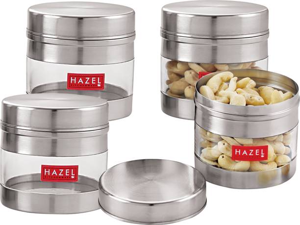 HAZEL Stainless Steel Transparent See Through Container  - 350 स्टील ग्रोसरी कंटेनर